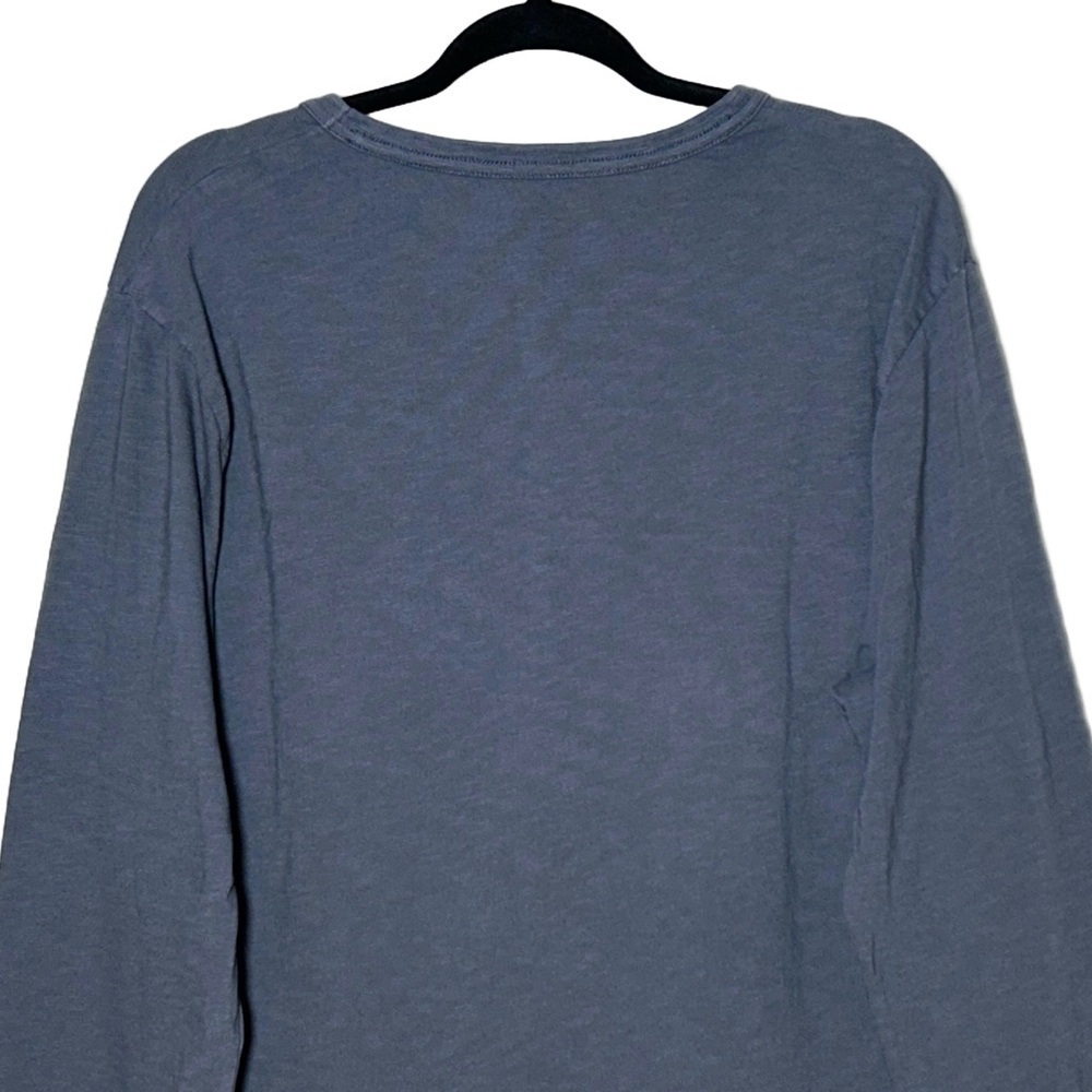 NEW J. Crew Garment-Dyed Slub Cotton Long-Sleeve Dark Gray T-Shirt w/ Pocket, XL - Picture 5 of 11